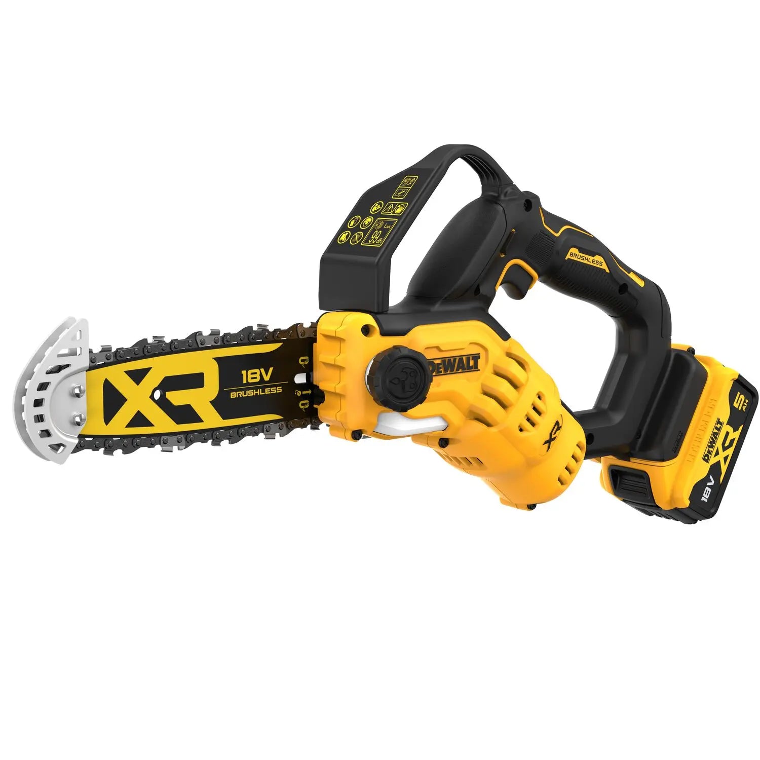DeWALT  Sega da potatura a batteria 18V 20 cm, 1x batteria 5,0 Ah, caricabatterie DCMPS520P1